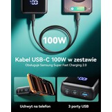 INIU Powerbank 100W 25000mAh - Snel laden voor Laptop, Telefoon & Tablet