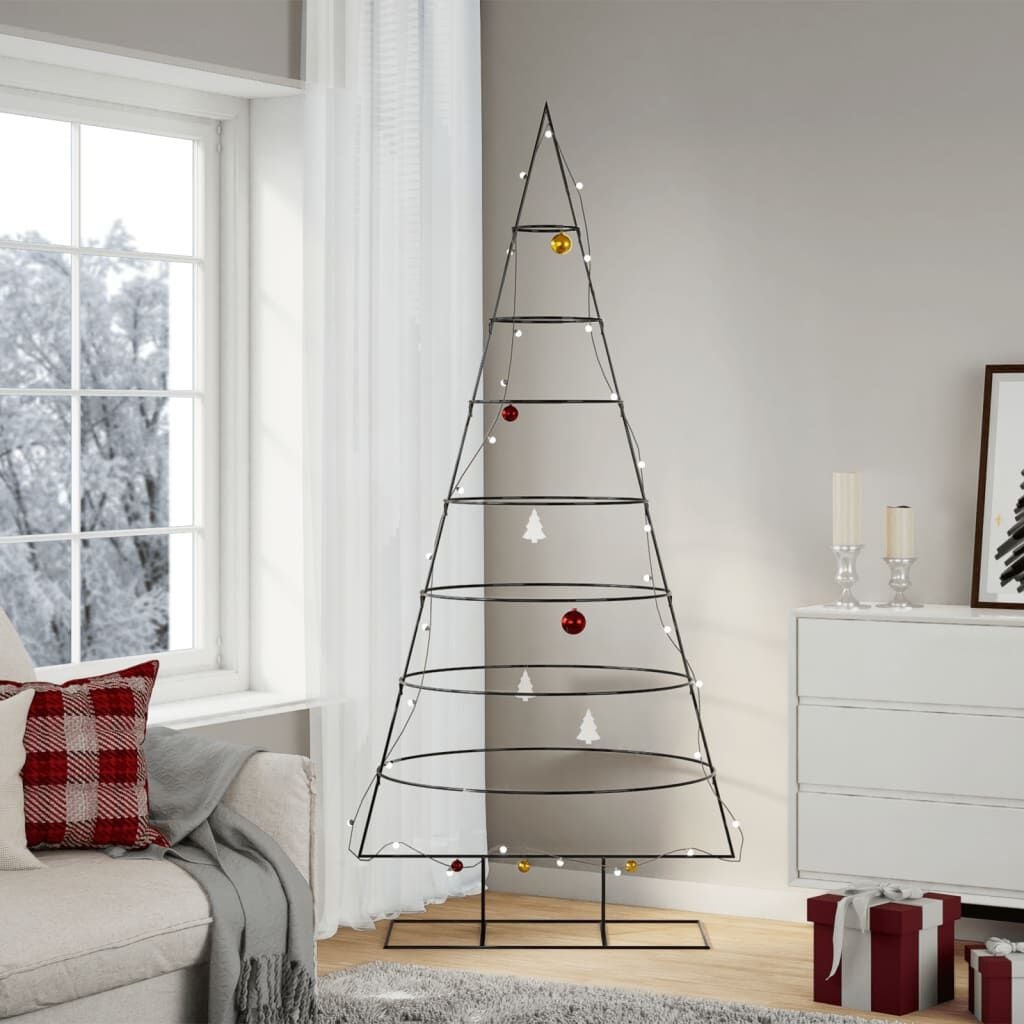 Moderne Kerstboom Metaal Zwart 210cm - 79% Korting