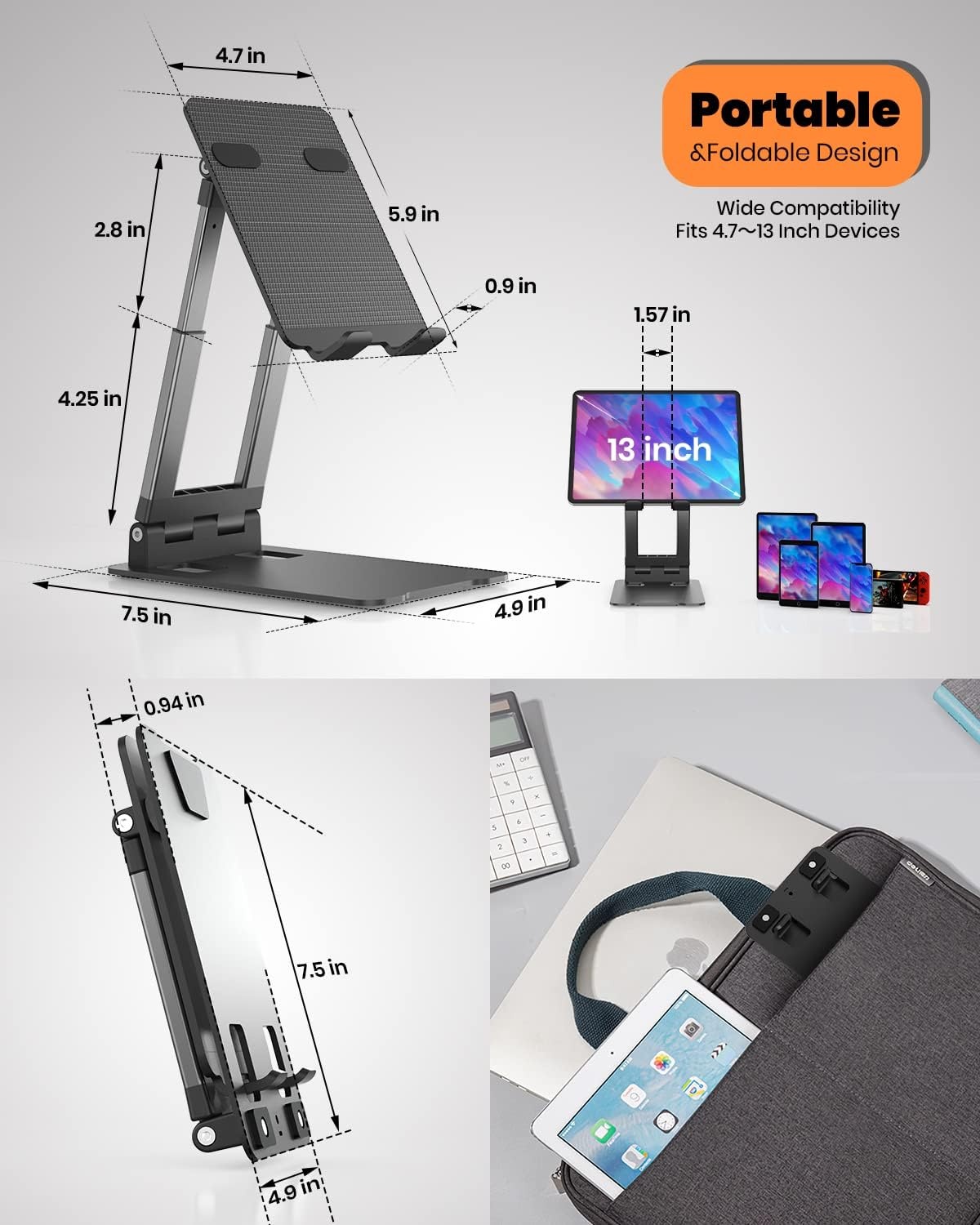 Opvouwbare Aluminium Tabletstandaard met 34% Korting
