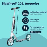 Inklapbare Stadsstep Bigwheel 205 Turquoise - 34% Korting