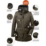 Dames Parka Hondenbezitters - Donkerolijf - 35% Korting