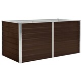 Verhoogde Plantenbak Staal 160x80x77 cm Bruin - 34% Korting