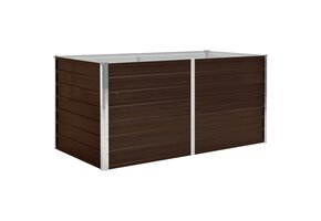 Verhoogde Plantenbak Staal 160x80x77 cm Bruin - 34% Korting