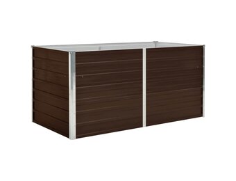 Verhoogde Plantenbak Staal 160x80x77 cm Bruin - 34% Korting
