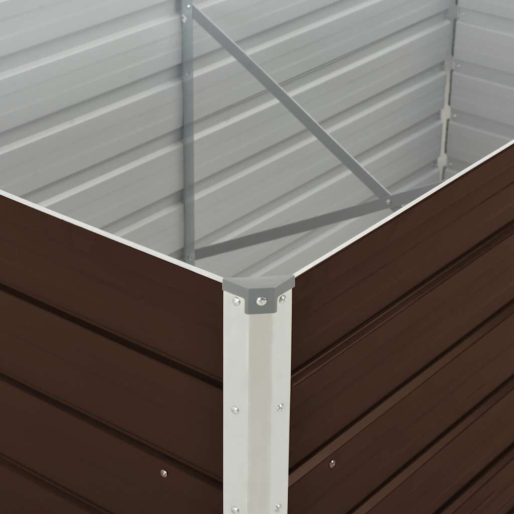 Verhoogde Plantenbak Staal 160x80x77 cm Bruin - 34% Korting