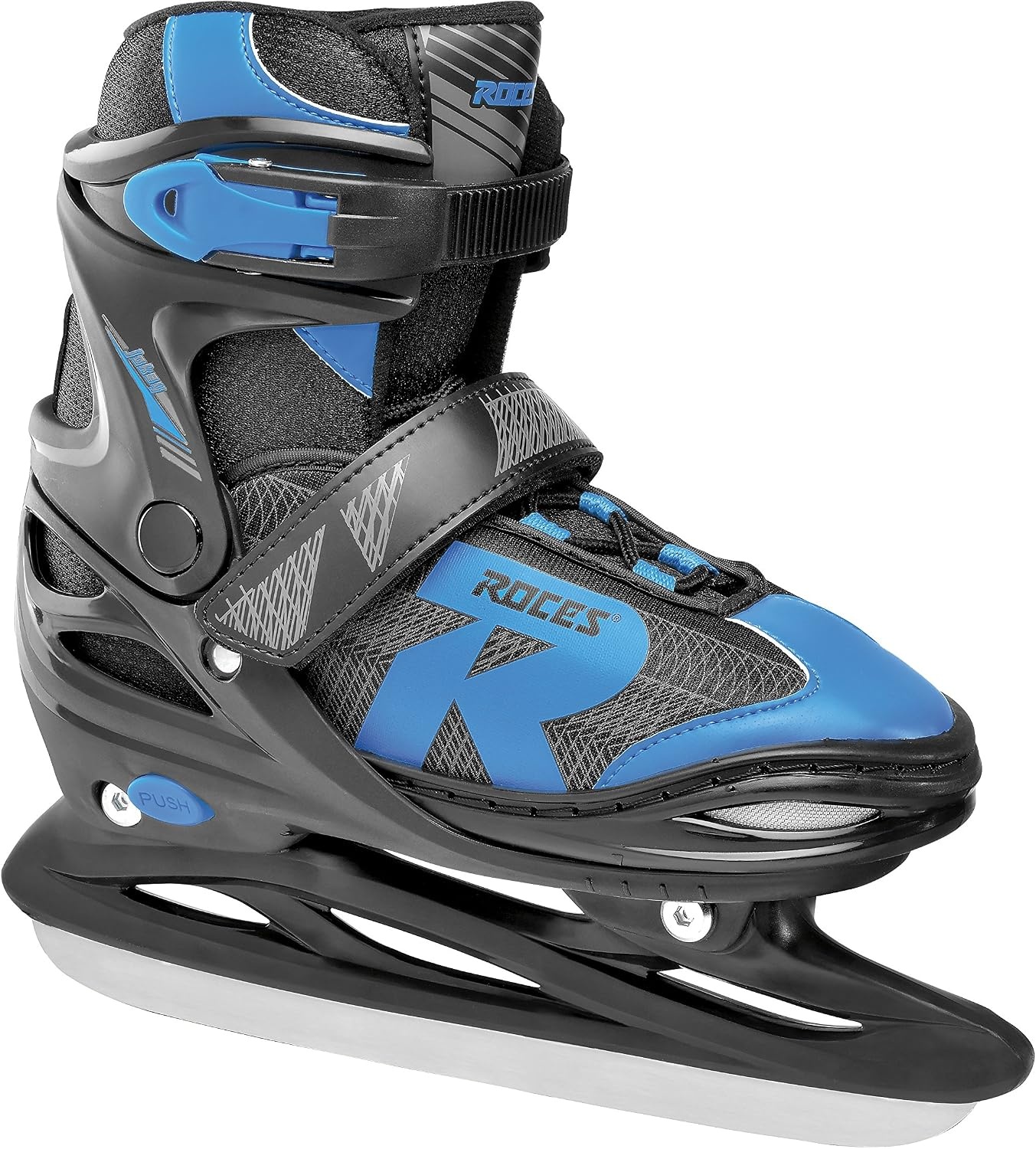 Verstelbare IJshockeyschaatsen Jongens Zwart/Blauw (34-37) - 34% Korting!