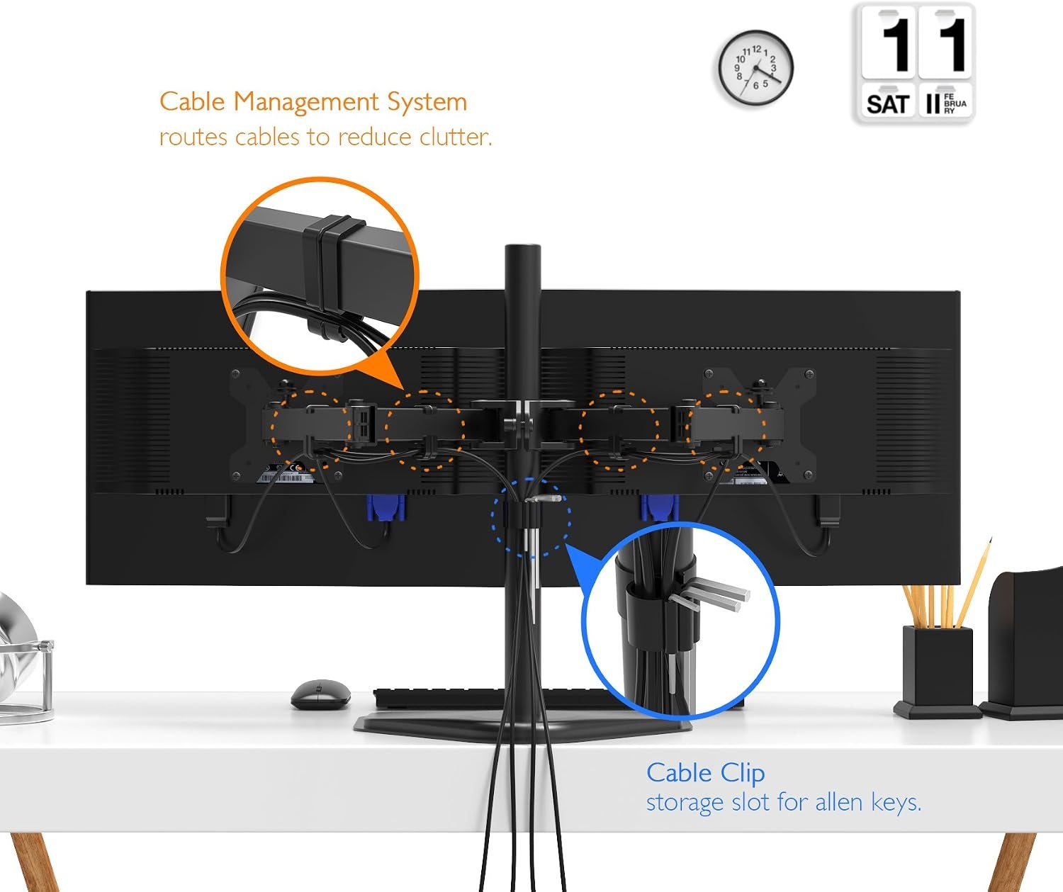 Dubbele Monitorarm voor 2 Schermen (13-27") - 29% Korting