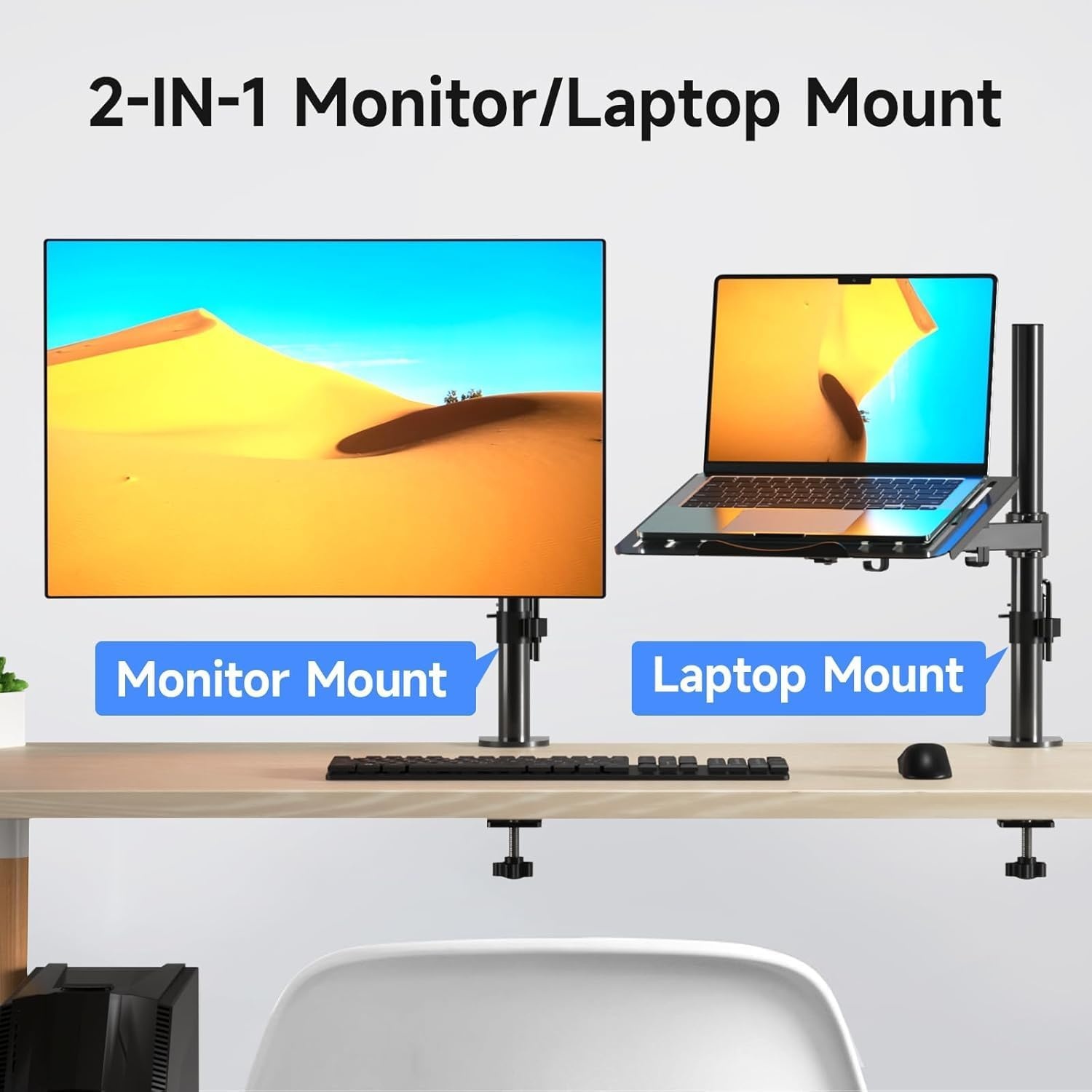 2-in-1 Monitorarm & Laptopstandaard - 33% Korting!