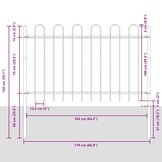 VidaXL Tuin Hek Grijs (42% Korting!) - 1.7 x 1.5 m Poedergecoat Staal