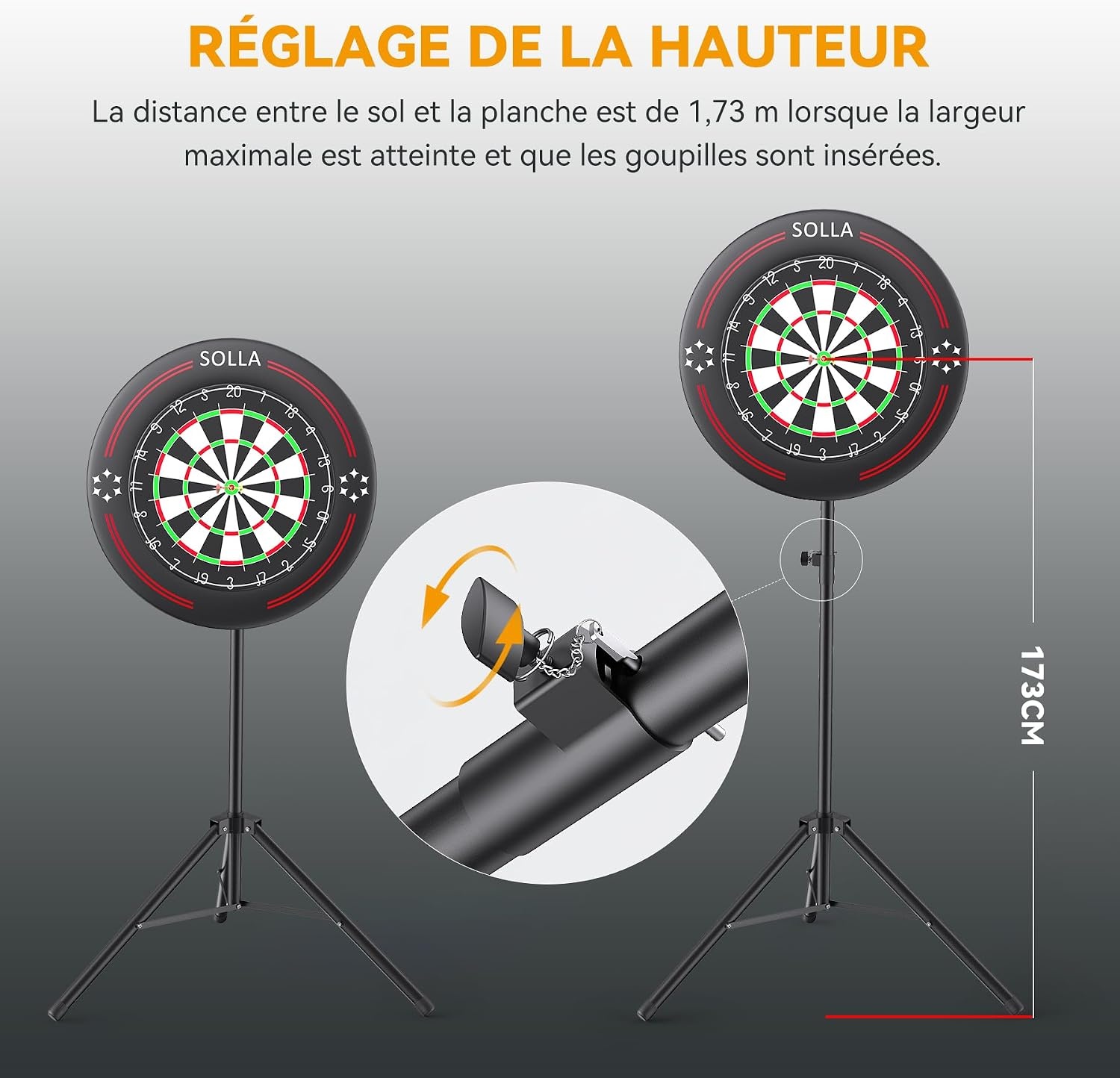 Draagbare Dartbord Standaard 34% Korting | Massief Metaal