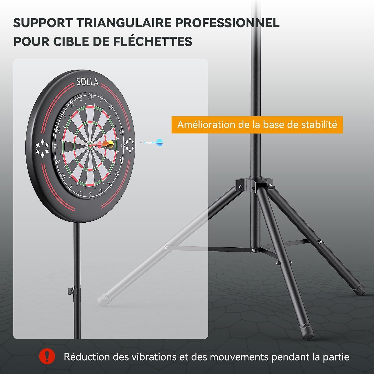 Draagbare Dartbord Standaard 34% Korting | Massief Metaal