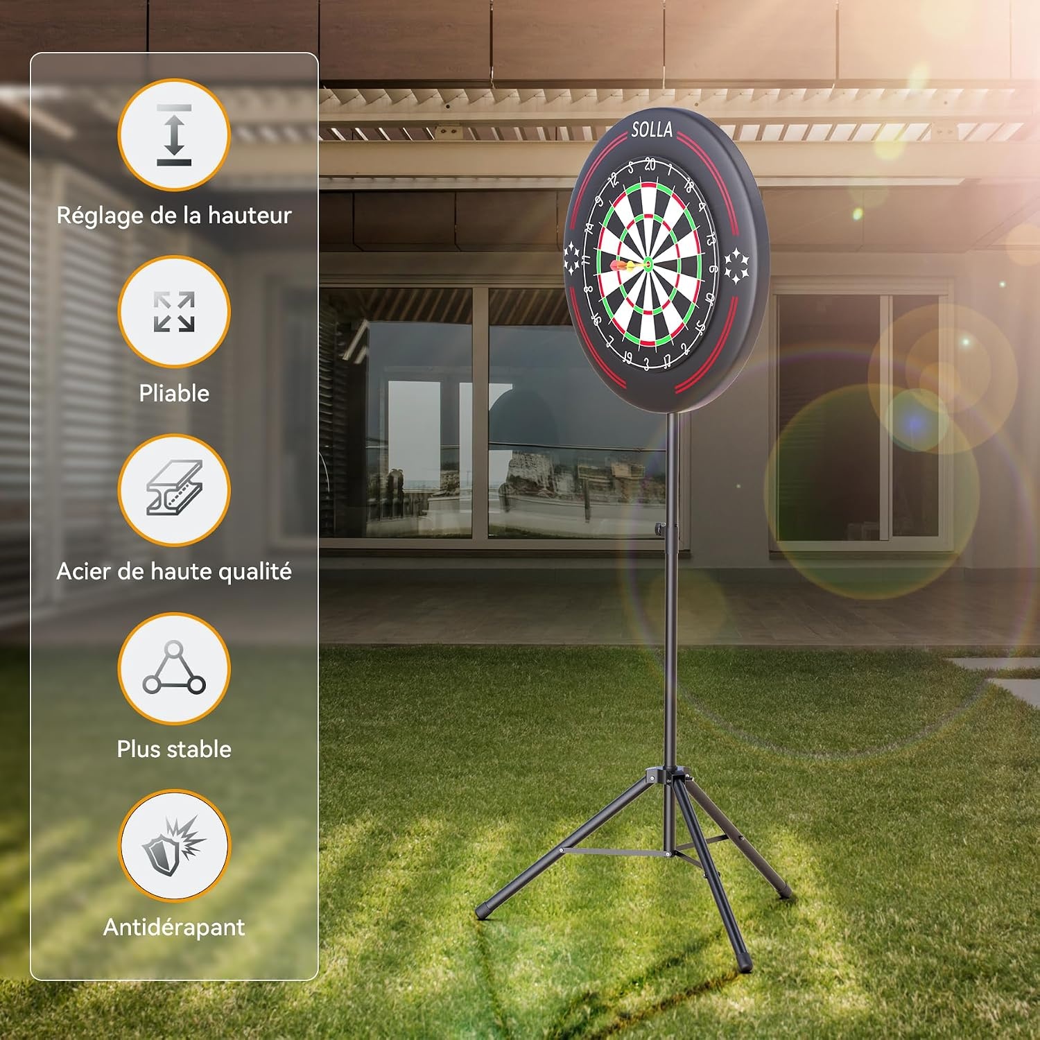 Draagbare Dartbord Standaard 34% Korting | Massief Metaal
