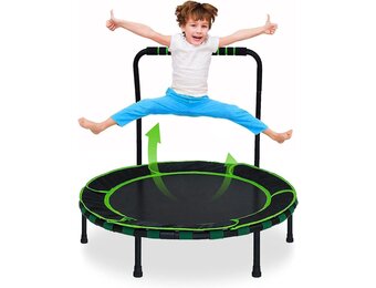 Inklapbare Kindertrampoline Ø 91 cm - Groen - 34% Korting!