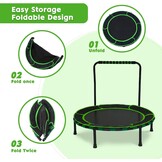 Inklapbare Kindertrampoline Ø 91 cm - Groen - 34% Korting!