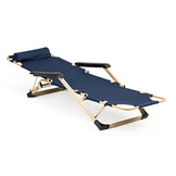 Marineblauwe Ligstoel 2-in-1 met Hoofdsteun | 53% Korting