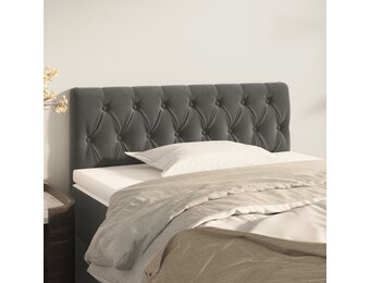 vidaXL Hoofdbord 100x7x78/88 cm fluweel donkergrijs