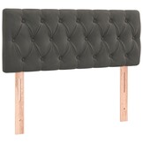 vidaXL Hoofdbord 100x7x78/88 cm fluweel donkergrijs