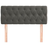 vidaXL Hoofdbord 100x7x78/88 cm fluweel donkergrijs