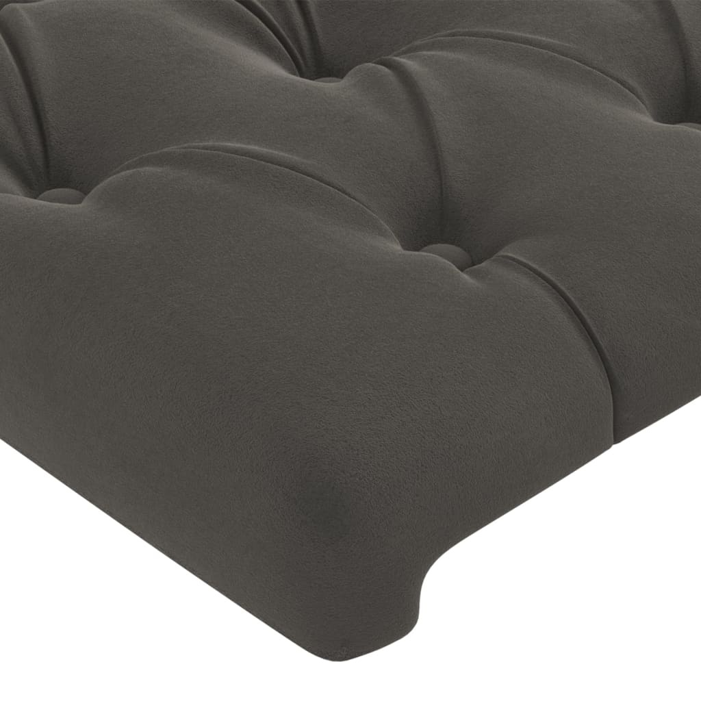vidaXL Hoofdbord 100x7x78/88 cm fluweel donkergrijs