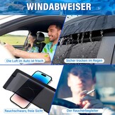 Winddeflector Regendeflector voor Ford Ranger 2012-2022 T6 T7 T8 Dubbele Cabine (o.a. Wildtrak, Raptor) Acryl Getint Zwart 4-delige set