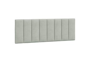 vidaXL Hoofdbordkussen 140cm Lichtgrijs Velvet - 34% Korting