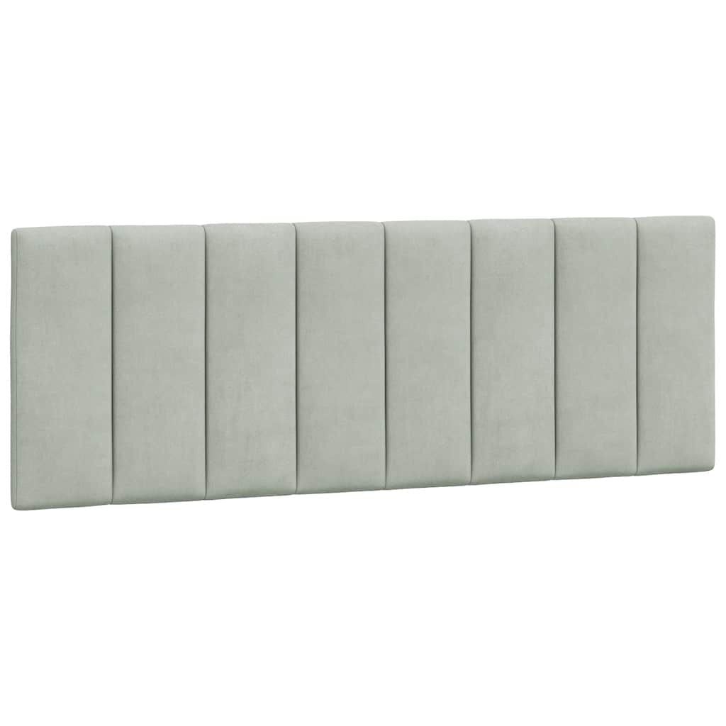 vidaXL Hoofdbordkussen 140cm Lichtgrijs Velvet - 34% Korting