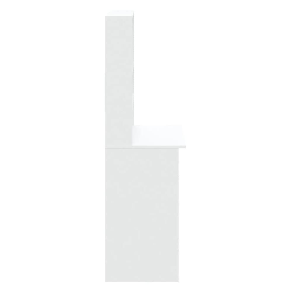 Wit Bureau met Schappen (102x45x148 cm) - 59% Korting