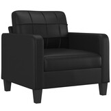 vidaXL Fauteuil Kunstleer Zwart - 35% Korting