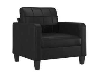 vidaXL Fauteuil Kunstleer Zwart - 35% Korting