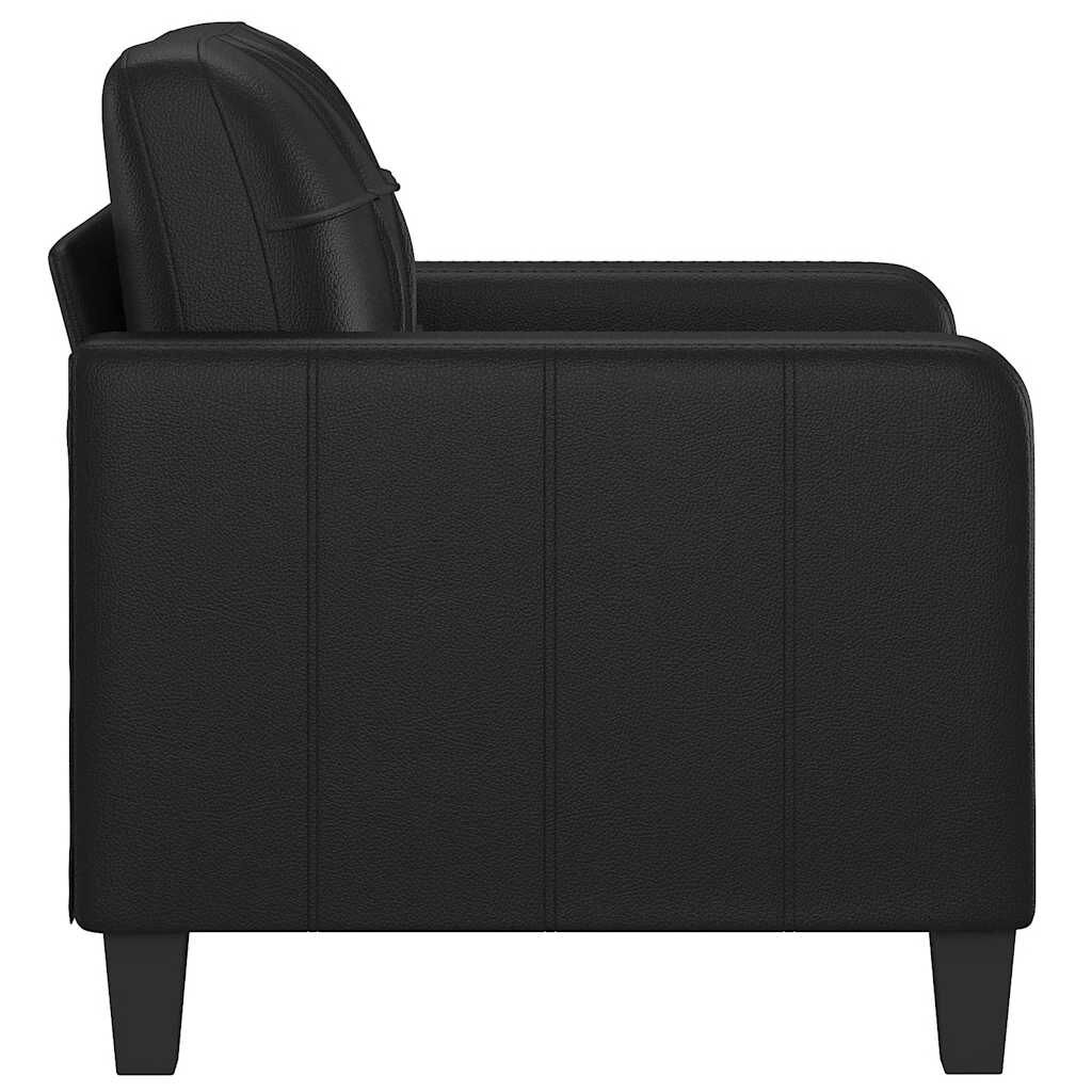 vidaXL Fauteuil Kunstleer Zwart - 35% Korting