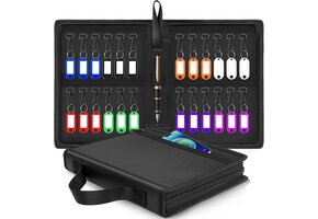 Draagbare Sleutelkast Zwart - 24 Haken & Waterdicht - 73% Korting
