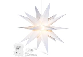 3D Kerstster Buiten/Binnen - LED - Batterij met Timer - 75% Korting