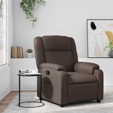 vidaXL Fauteuil verstelbaar kunstleer bruin