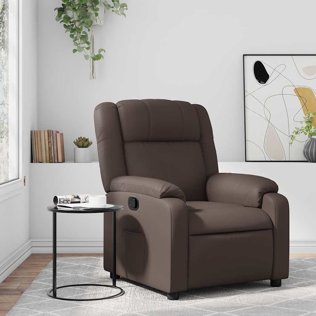 vidaXL Fauteuil verstelbaar kunstleer bruin
