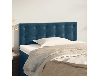 vidaXL Hoofdbord Fluweel Donkerblauw 100x5x78/88 cm met 83% korting