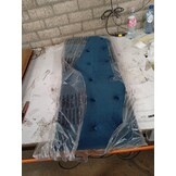 vidaXL Hoofdbord Fluweel Donkerblauw 100x5x78/88 cm met 83% korting