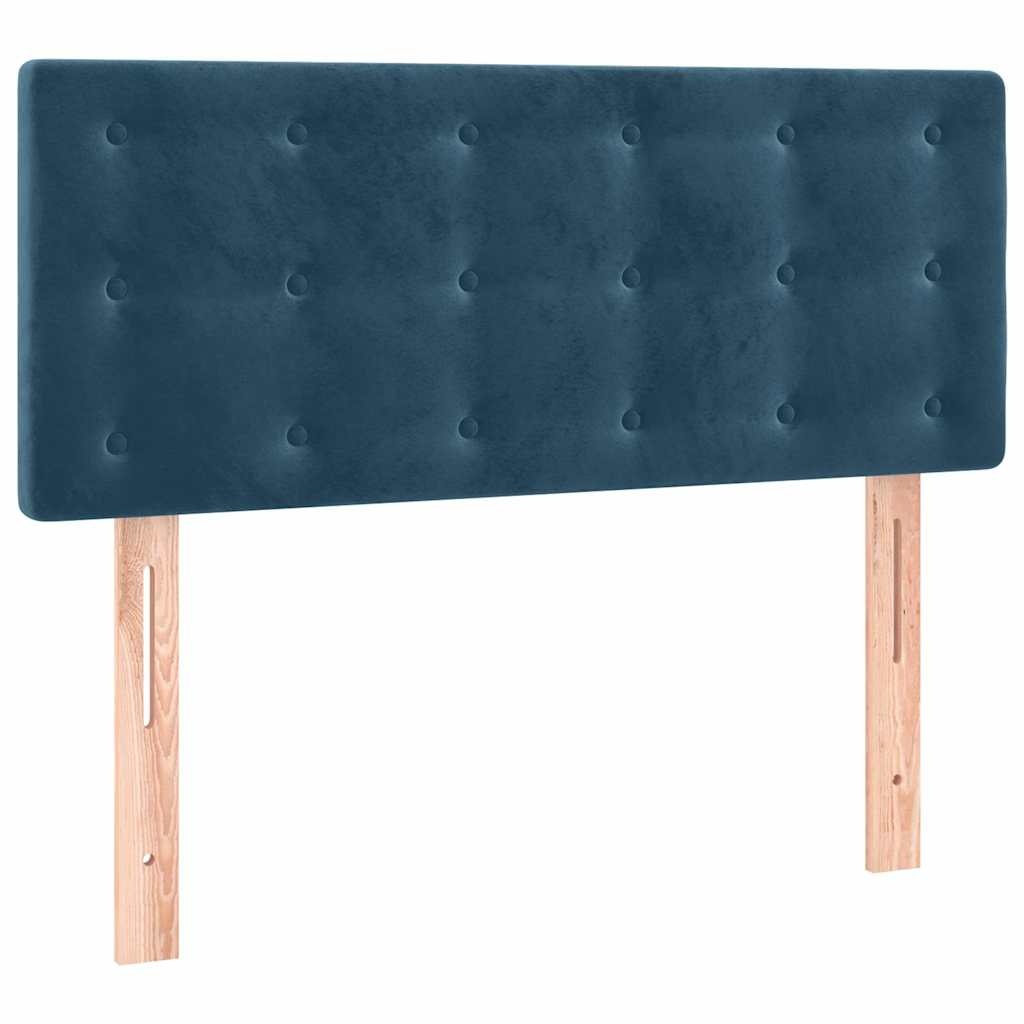 vidaXL Hoofdbord Fluweel Donkerblauw 100x5x78/88 cm met 83% korting