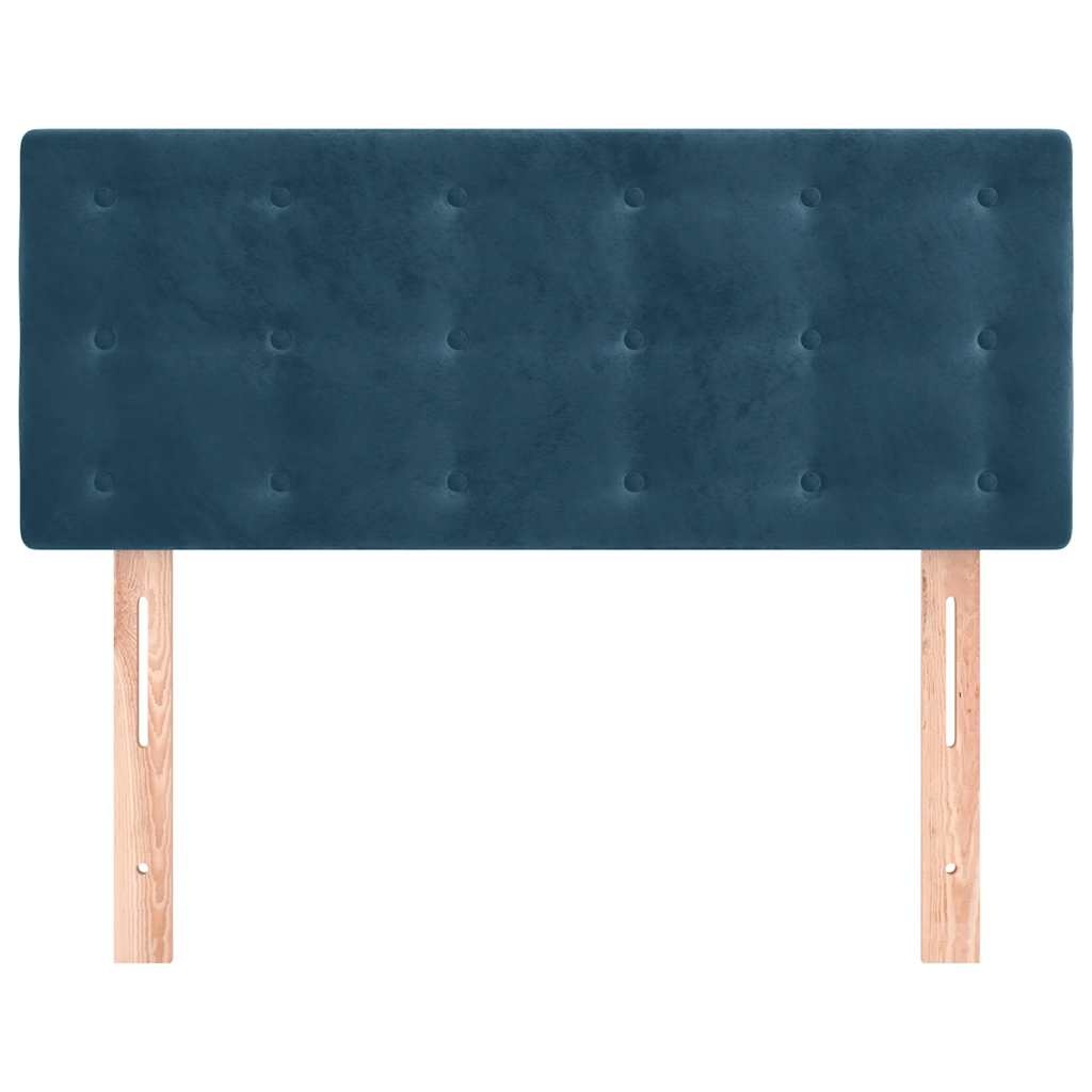 vidaXL Hoofdbord Fluweel Donkerblauw 100x5x78/88 cm met 83% korting