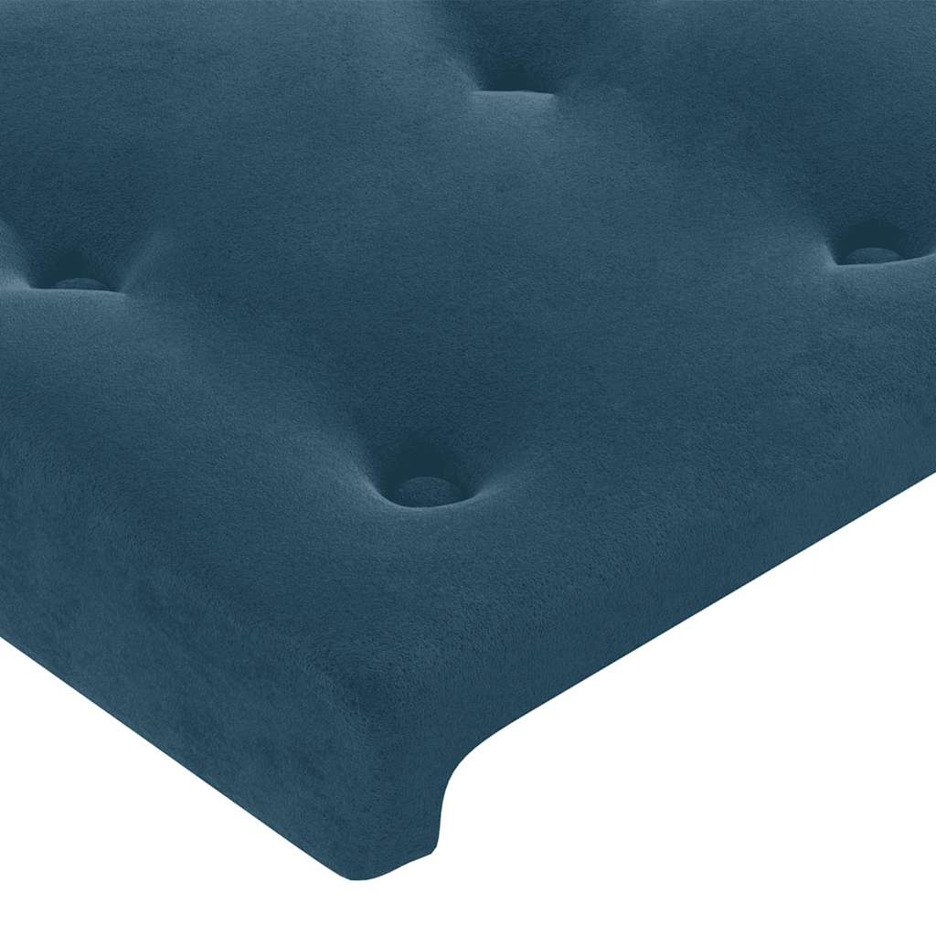vidaXL Hoofdbord Fluweel Donkerblauw 100x5x78/88 cm met 83% korting