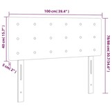 vidaXL Hoofdbord Fluweel Donkerblauw 100x5x78/88 cm met 83% korting