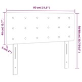 Hoofdbord Crèmekleurig Stof 80x5x78/88 cm - 76% Korting