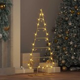 Moderne Metalen Kerstboom Decoratie - 90cm Zwart