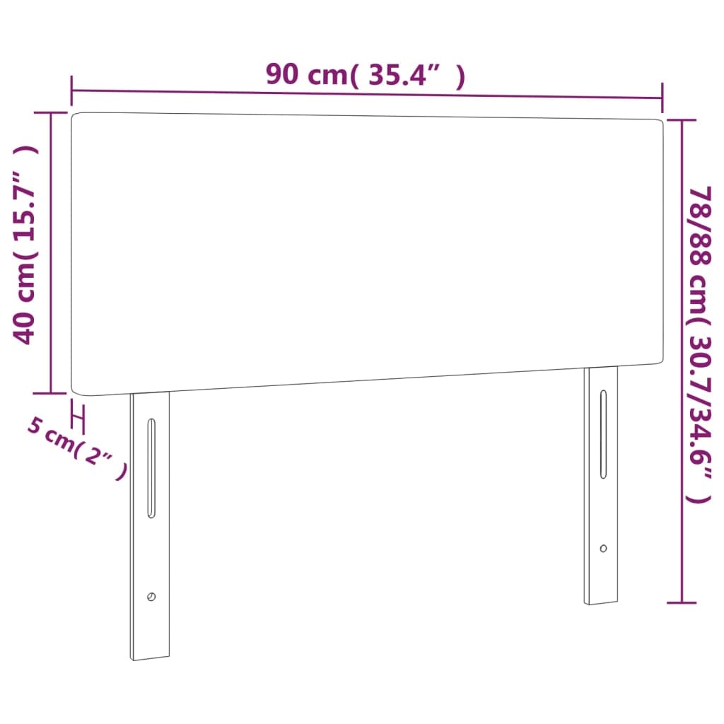 Hoofdbord 90x5x78/88 cm Stof Donkergrijs - 75% Korting!