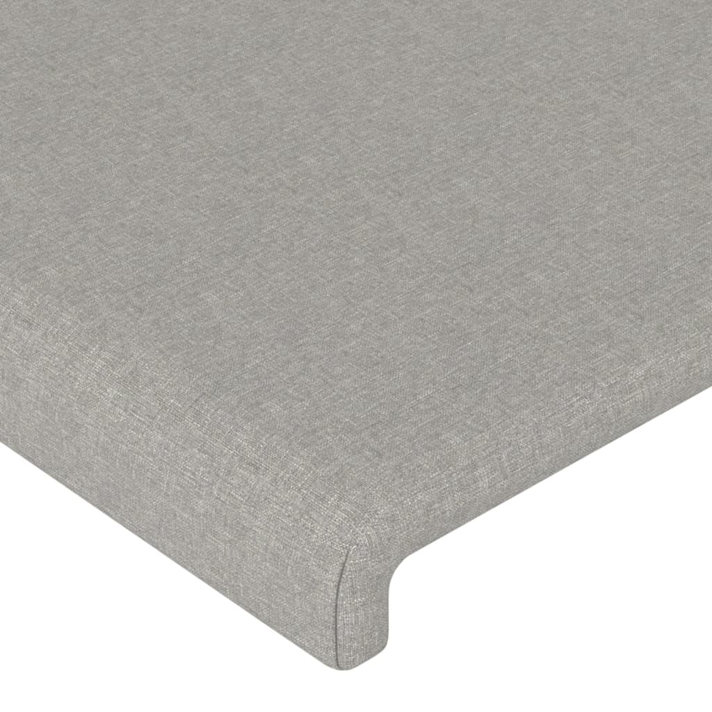 vidaXL Hoofdbord Stof Lichtgrijs 100x5x78/88cm - 77% Korting