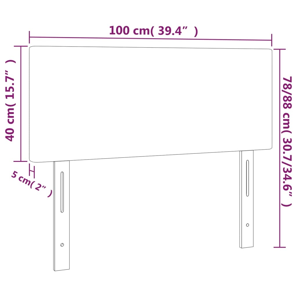 vidaXL Hoofdbord Stof Lichtgrijs 100x5x78/88cm - 77% Korting