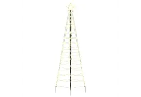 VidaXL LED Kerstboom 250cm Warmwit 390 LEDs met grondpennen (85% korting)