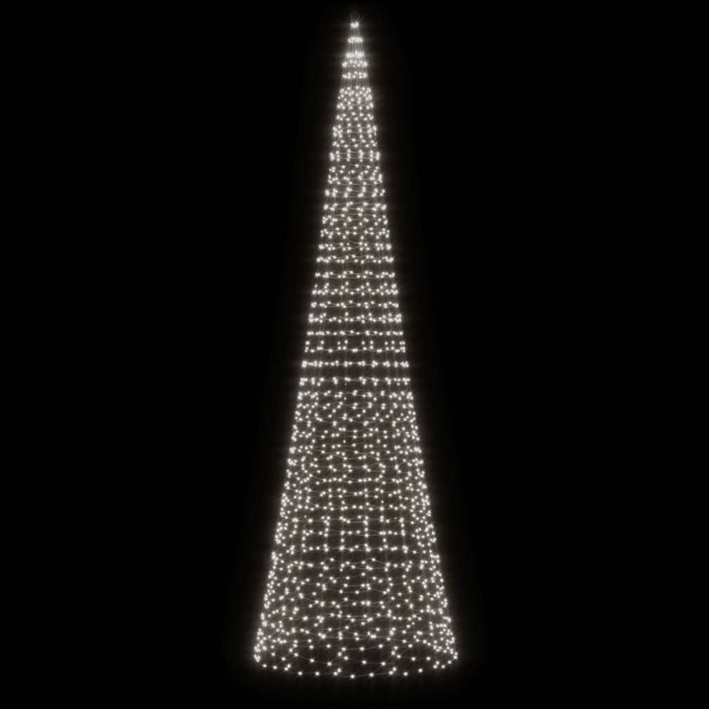 LED Kerstboom voor Vlaggenmast (Koud Wit, 500 cm) - 86% Korting!