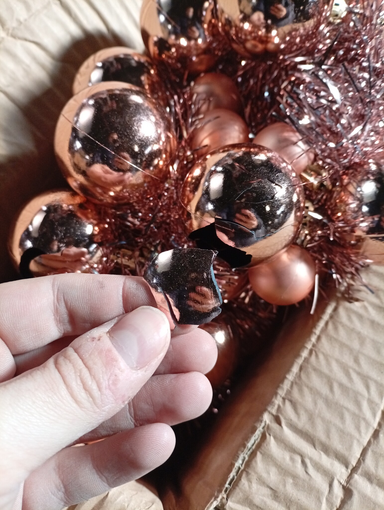 Rose Gold Kerstbal Guirlande 186 cm met Korting (84%)