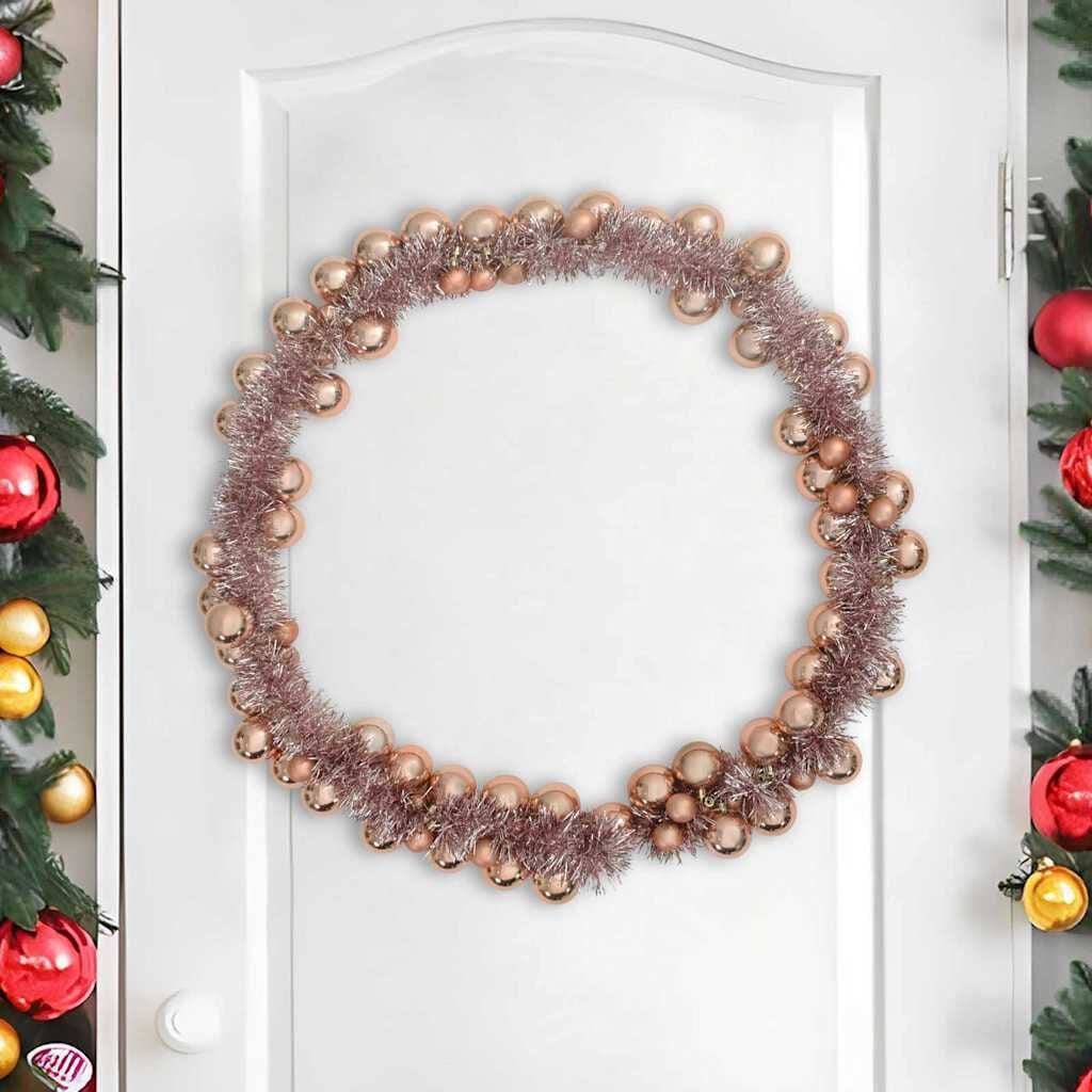 Rose Gold Kerstbal Guirlande 186 cm met Korting (84%)