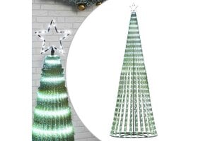 vidaXL LED Kerstboom 247cm Koud Wit - 475 LEDs (87% Korting)